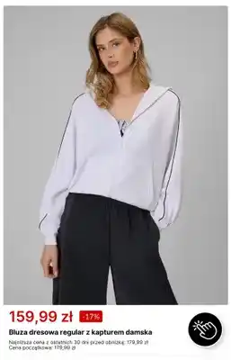 Bluza dresowa regular z kapturem damska 4F