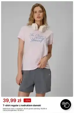 4F T-shirt regular z nadrukiem damski 4F oferta