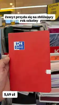 Biedronka Zeszyt w kratkę Oxford 60 kartek oferta