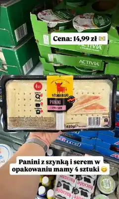 Biedronka Panini z szynką i serem El Toro Rojo oferta