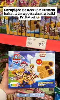 ALDI Ciasteczka z kremem kakaowym Biscotto Psi Patrol oferta