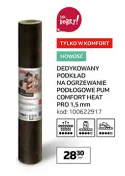Komfort Dedykowany podkład na ogrzewanie podłogowe PUM Comfort Heat Pro 1,5 mm oferta