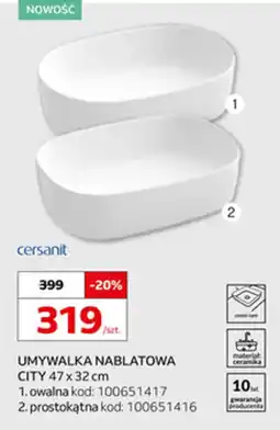 Komfort UMYWALKA NABLATOWA CITY oferta