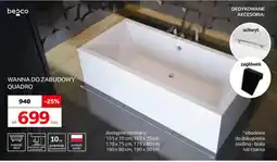 Komfort Wanna do zabudowy Quadro oferta