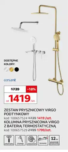 Komfort ZESTAW PRYSZNICOWY VIRGO PODTYNKOWY oferta