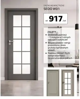 Komfort DRZWI WEWNĘTRZNE SEDO W01 oferta