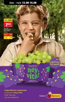 Biedronka Winogrono bio jasne Hey, vita! oferta
