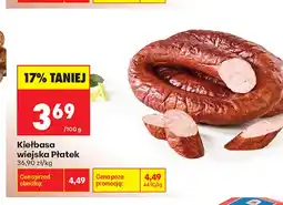 Biedronka Kiełbasa wiejska Płatek oferta