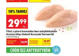 Biedronka Filet z piersi kurczaka bez antybiotyków Kraina Mięs Select Kurczak farmerski oferta