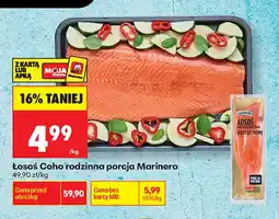 Biedronka Łosoś Coho rodzinna porcja Marinero oferta