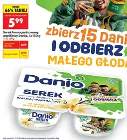 Biedronka Serek homogenizowany waniliowy Danio 4-pak oferta