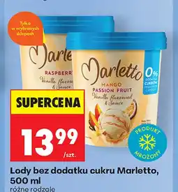 Biedronka Lody bez dodatku cukru Marletto Mango Passion Fruit oferta