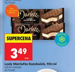 Biedronka Lody Marletto Sandwich Cherry oferta