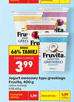 Biedronka Jogurt typu greckiego Fruvita waniliowy oferta