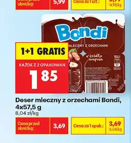 Biedronka Deser mleczny z orzechami Bondi 4-pak oferta