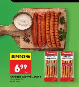 Biedronka Kiełbaski krakowskie z szynki Olewnik oferta