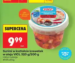 Biedronka Surimi w kształcie krewetek w oleju o smaku papryczki chilli VICI oferta