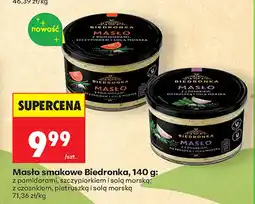 Biedronka Masło smakowe z pomidorami szczypiorkiem i solą morską Biedronka oferta