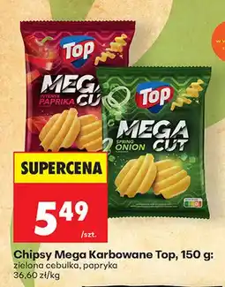 Biedronka Chipsy Mega Karbowane Top zielona cebulka oferta