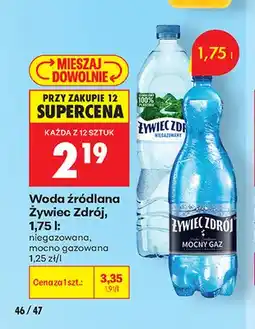 Biedronka Woda źródlana niegazowana Żywiec Zdrój oferta