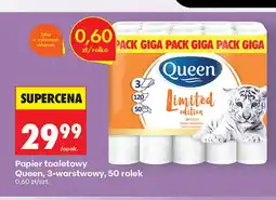 Biedronka Papier toaletowy Queen 3-warstwowy 50-pak oferta