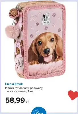 Piórnik rozkładany podwójny z wyposażeniem Pies Cleo & Frank