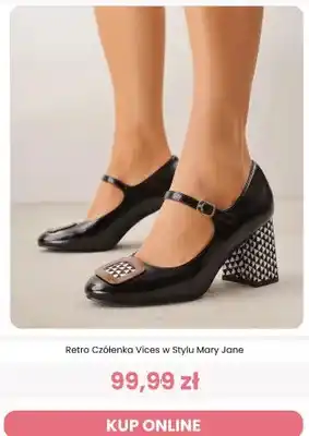 Czółenka damskie Vices Retro w stylu Mary Jane