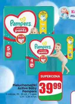 Dino Pieluchomajtki Active Baby Pampers rozmiar 4 oferta