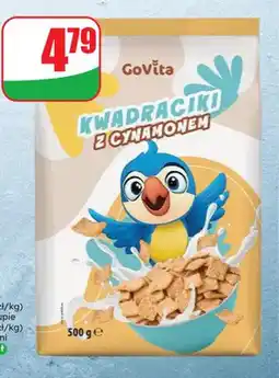 Dino Płatki śniadaniowe Kwadraciki z cynamonem GoVita oferta