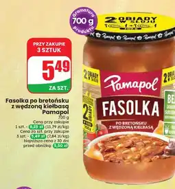 Dino Fasolka po bretońsku z wędzoną kiełbasą Pamapol oferta