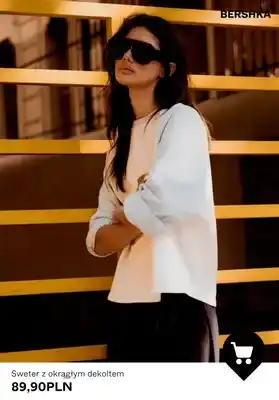 Sweter z okrągłym dekoltem Bershka