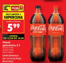 Biedronka Napój gazowany Coca-Cola / Coca-Cola Zero Cukru oferta
