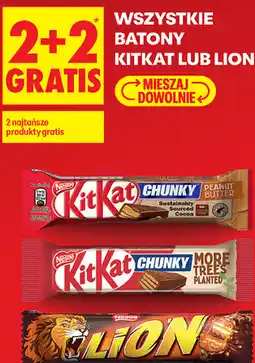 Biedronka Wszystkie batony KitKat lub Lion oferta
