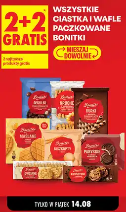 Biedronka Wszystkie ciastka i wafle paczkowane Bonitki oferta