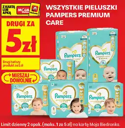 Biedronka Wszystkie pieluszki Pampers Premium Care oferta