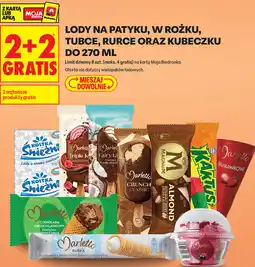 Biedronka Lody na patyku, w rożku, tubce, rurce oraz kubeczku do 270 ml Marletto, Magnum, Kaktus oferta