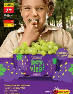 Biedronka bezpestkowe organiczne winogrona hey, vita! oferta