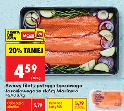 Biedronka Świeży filet z pstrąga tęczowego łososiowego ze skórą Marinero oferta