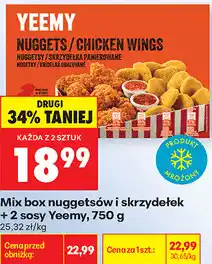Biedronka Mix box nuggetsów i skrzydełek + 2 sosy Yeemy oferta