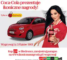 Biedronka Loteria Coca-Cola - wygraj 1 z 3 Fiatów 500 oferta