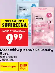 Biedronka Maseczki w płachcie Be Beauty, 5 szt oferta