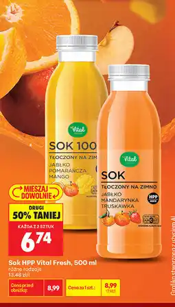Biedronka Sok HPP Vital Fresh oferta