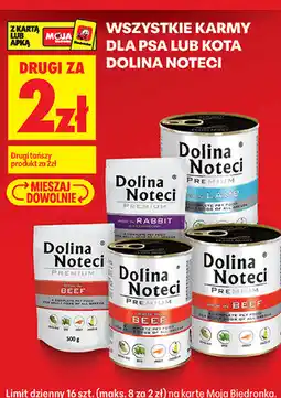 Biedronka Wszystkie karmy dla psa lub kota Dolina Noteci oferta
