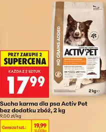 Biedronka Sucha karma dla psa Activ Pet bez dodatku zbóż oferta