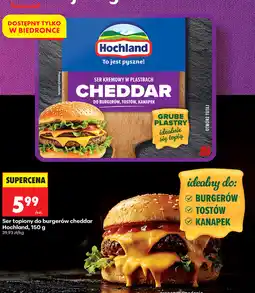 Biedronka Ser kremowy w plastrach Cheddar Hochland oferta