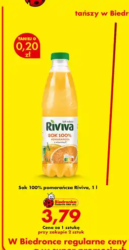 Biedronka Sok pomarańczowy Riviva oferta