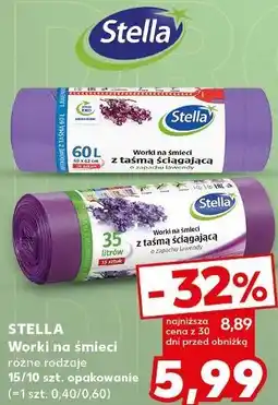 Kaufland Stella Worki na śmieci z taśmą ściągającą oferta
