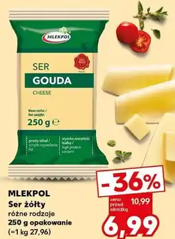 Kaufland Mlekpol Ser żółty różne rodzaje oferta