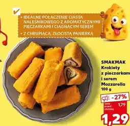 Kaufland SMAKMAK Krokiety z pieczarkami i serem Mozzarella oferta