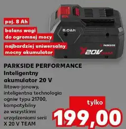 Kaufland PARKSIDE PERFORMANCE Inteligentny akumulator 20 V 8 Ah oferta